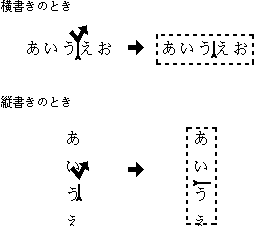 文字枠が編集状態になる