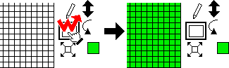 編集領域を塗りつぶす