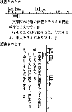 行頭そろえの指定付せんの挿入