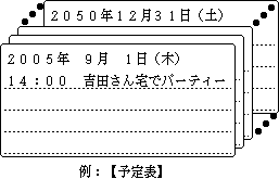 例:予定表