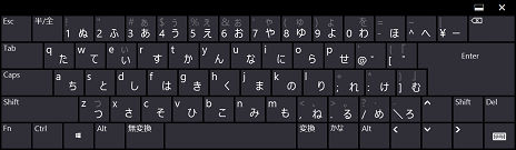 キーボードのレイアウト表示