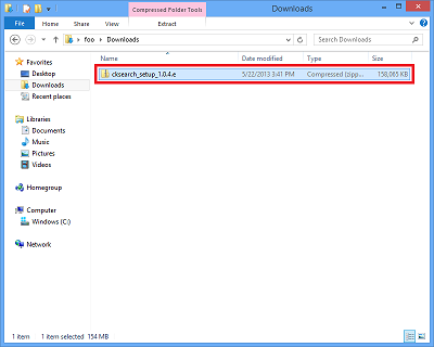 Highlight the file (on Windows 8/7/Vista)