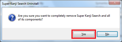 Uninstall Super Kanji Search