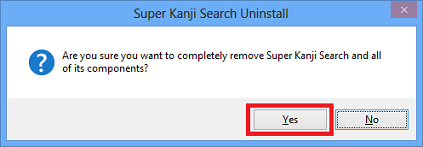 Uninstall Super Kanji Search