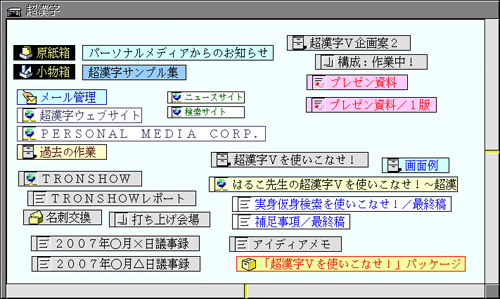 片付け前の初期ウィンドウ