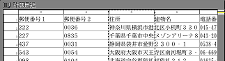 郵便番号の列の削除